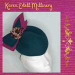 Load image into Gallery viewer, HHB421 Teardrop Fascinator approx 8&quot; x 6&quot;
