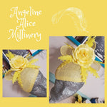 Load image into Gallery viewer, HHB410 Teardop Fascinator approx 7.5&quot; x 6&quot;
